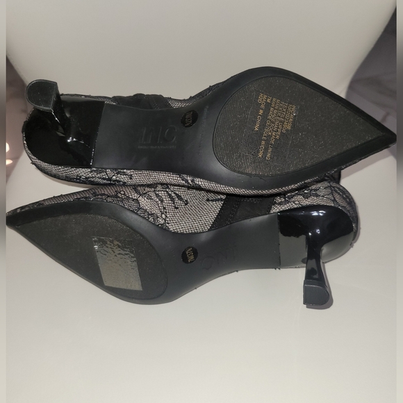 INC International Concepts Black Lace Ankle Booties Size 7M/ 37.5 - Picture 6 of 10